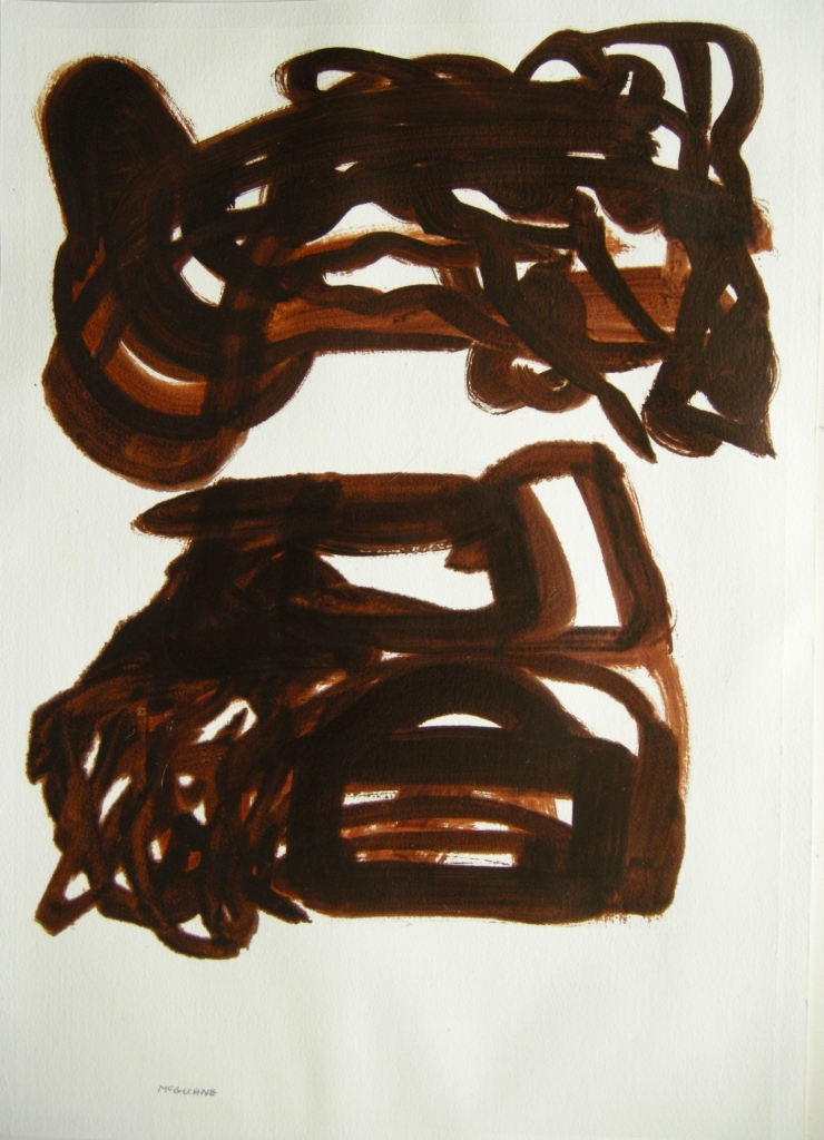 Drawing, oil on primed watercolour paper H 58cm x W 40cm