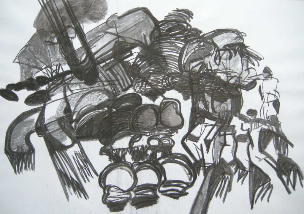 6th draft, Drawing, H 56cm x W 80cm