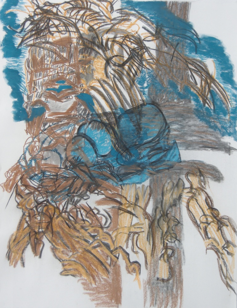 Variation 2 charcoal & pastel drawing H 114cm x W84cm