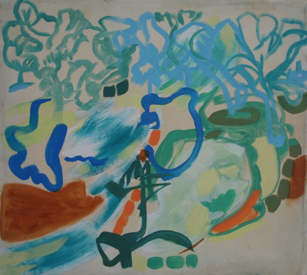 Oil on canvas, H 46cm x W 50cm