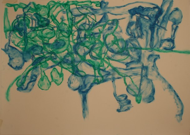 Drawing, Oil Bar on paper, H 73cms x W102cms