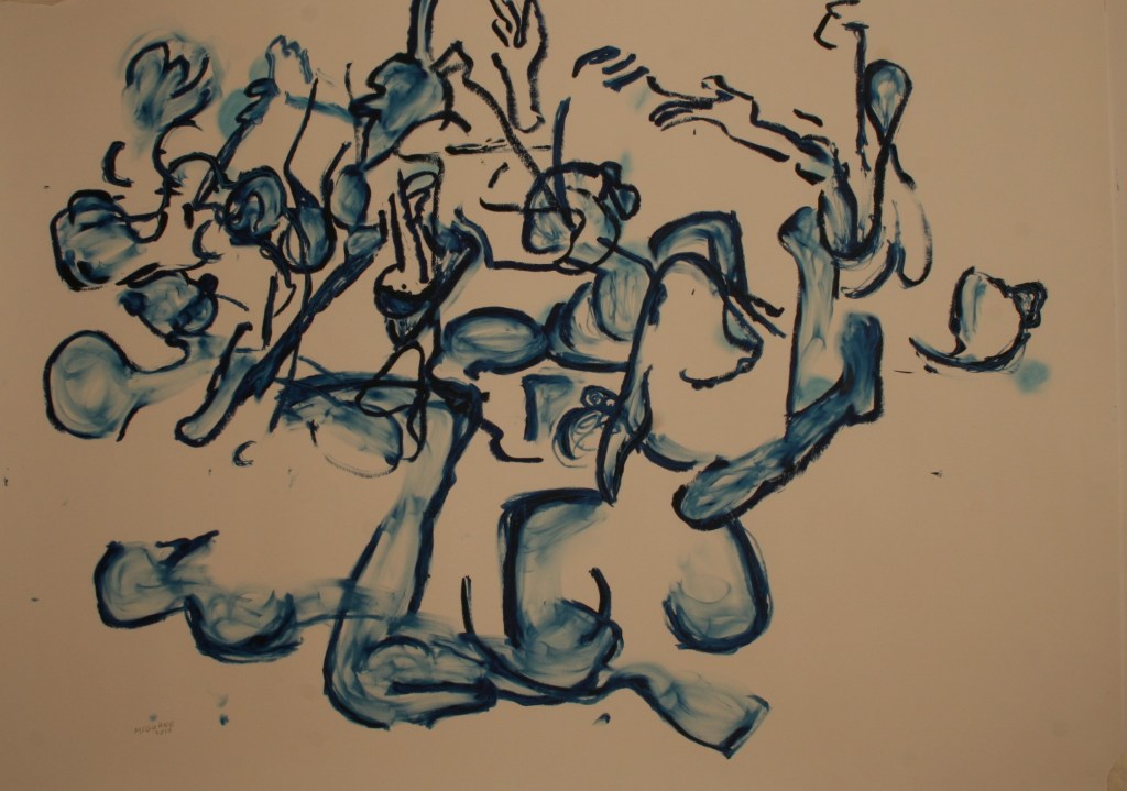 Drawing, Oil Bar on paper, H 73cms x W102cms