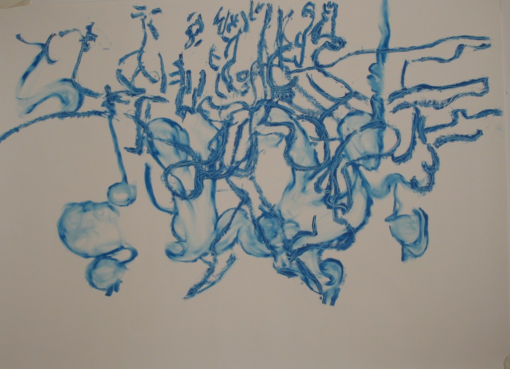 Drawing, Oil Bar on paper, H 73cms x W102cms
