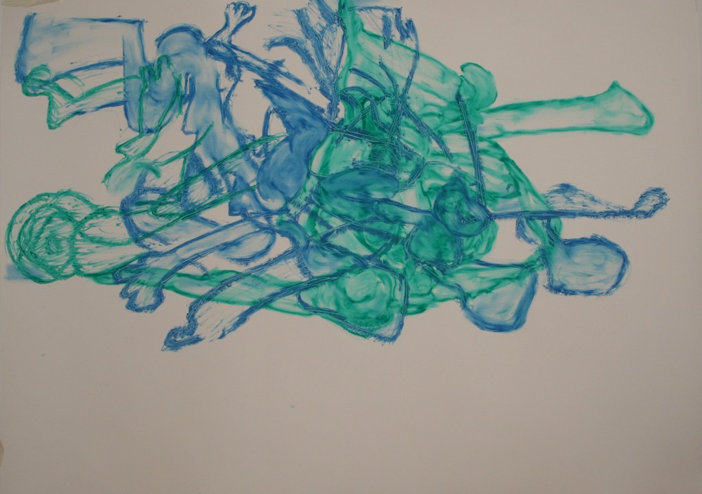 Drawing, Oil Bar on paper, H 73cms x W102cms