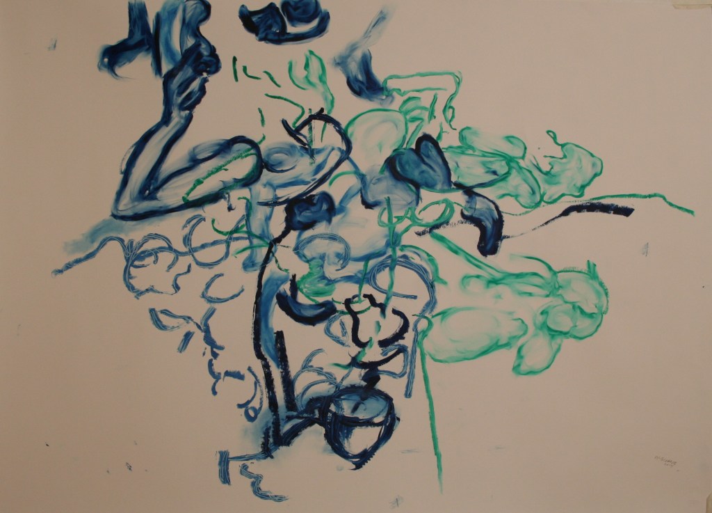 Drawing, Oil Bar on paper, H 73cms x W102cms