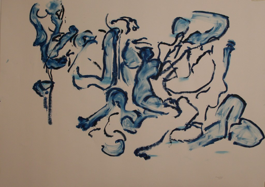 Drawing, Oil Bar on paper, H 73cms x W102cms