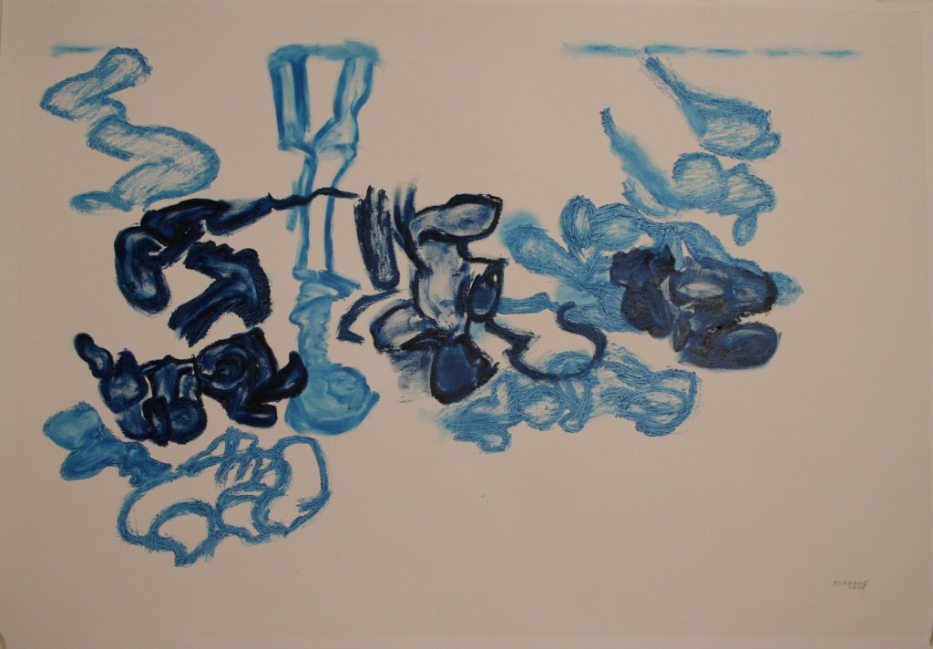 Drawing, Oil Bar on primed paper, H 73cms x W102cms