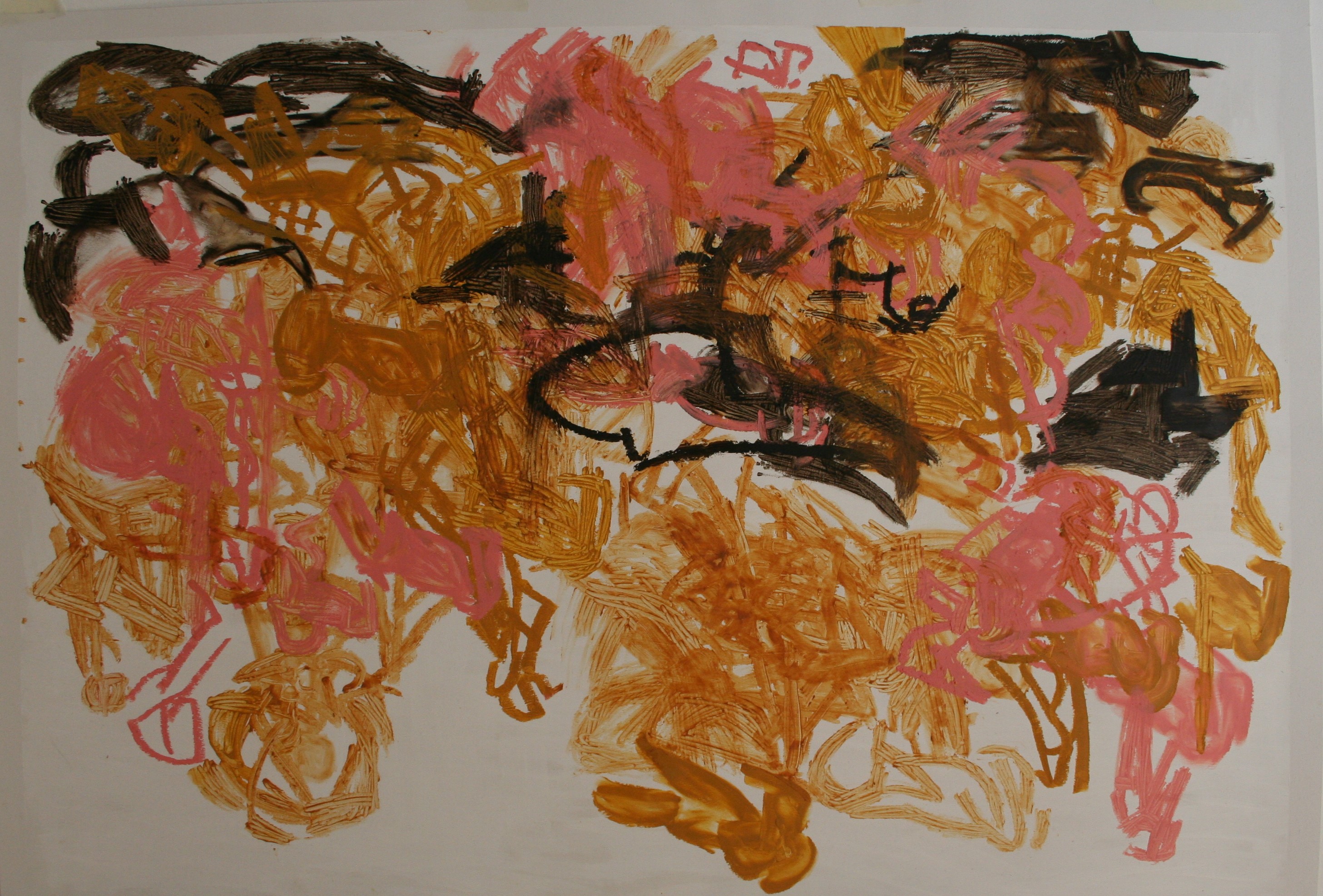 Drawing, Oil Bar on primed paper, H 72cms x W102cms