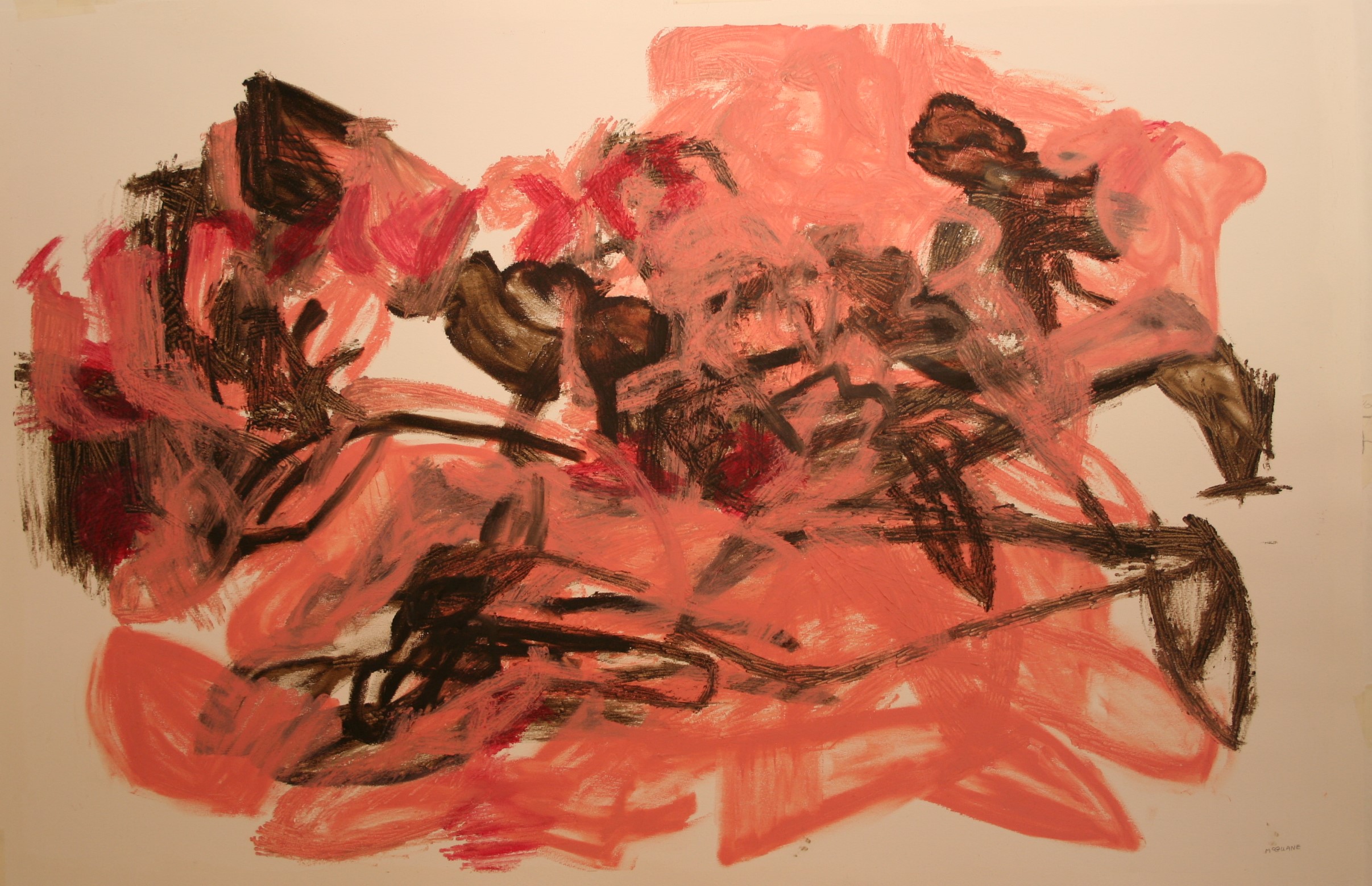 Drawing, Oil Bar on primed paper, H 72cms x W102cms