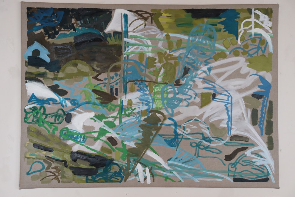 "Measure of Four 3", oil on linen, 68 cms H X 96 cms W (27" x 38") (2024)