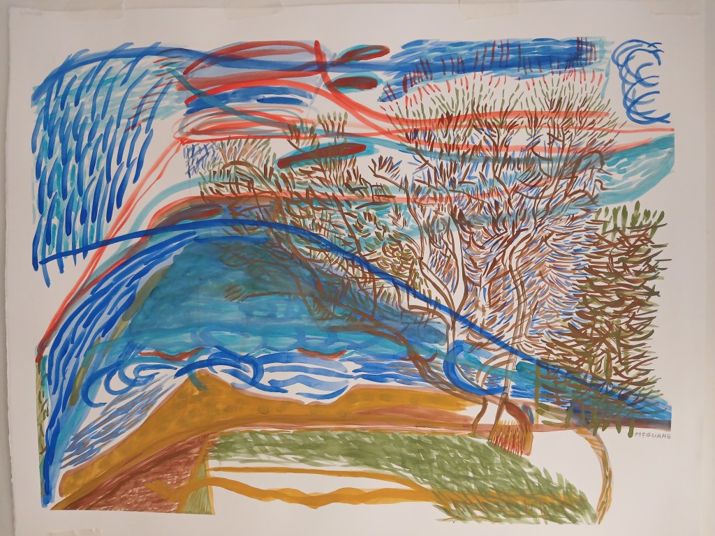 "Notes beside the Riera 3", gouache on watercolour paper, 71 cms x 56 cms (2026)