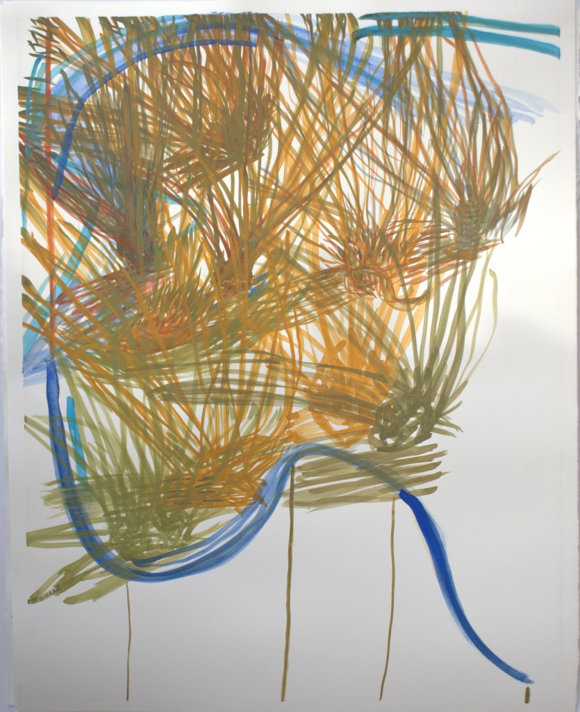 "Notes beside the Riera 4", gouache on watercolour paper, 71 cms x 56 cms (2026)